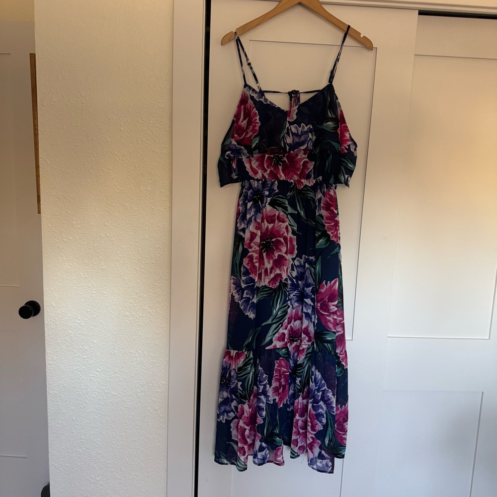 Jealous Tomato‎ Floral Maxi Dress - Navy and Pink